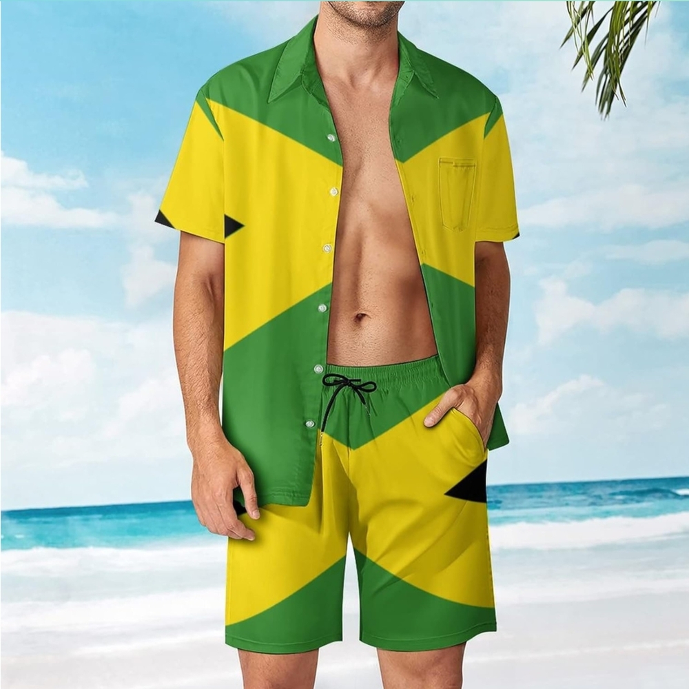 Source‎ Unknown Green and Yellow Board Shorts